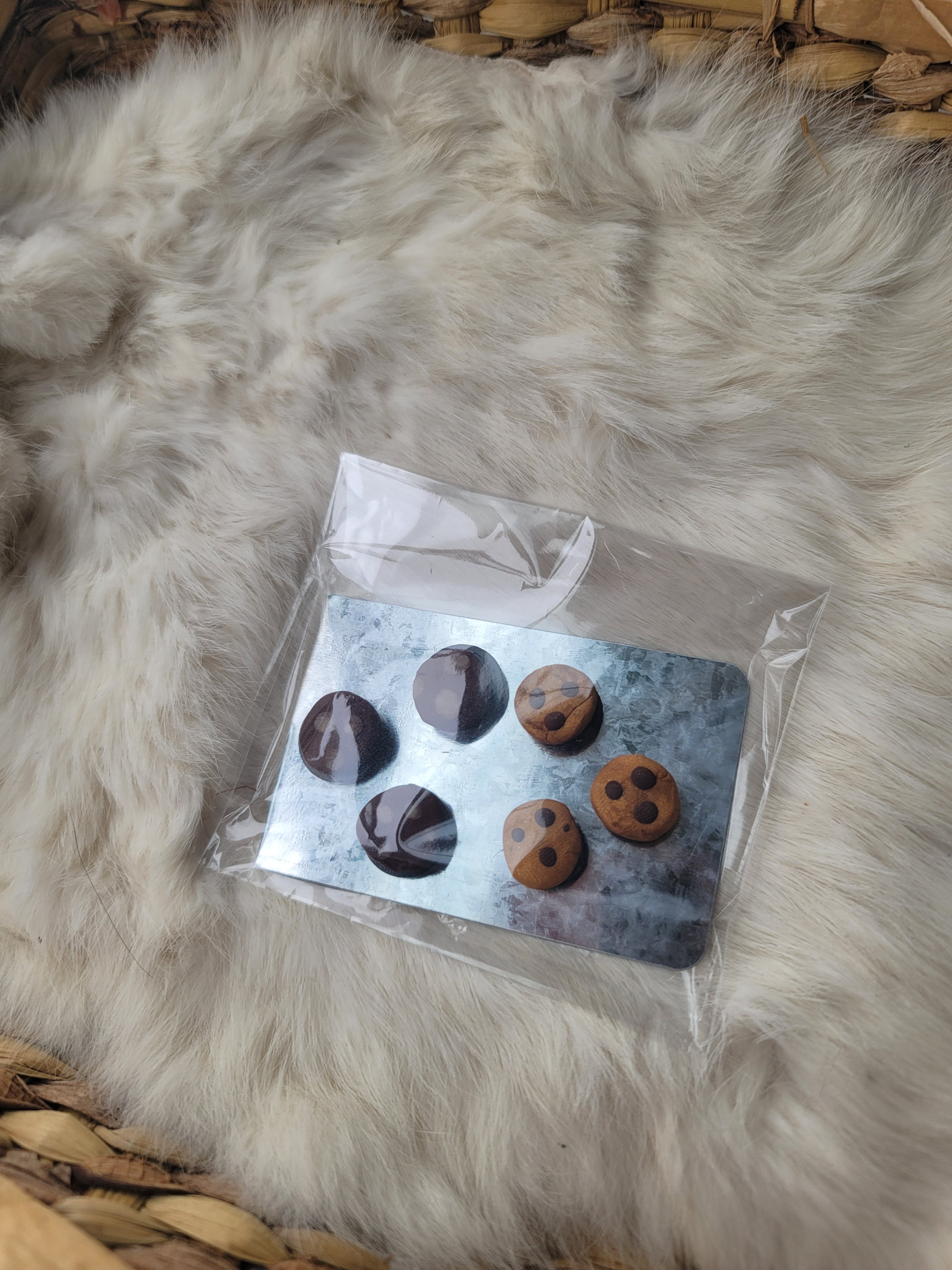 Chocolate Chip and Double Chocolate Chunk Half Dozen Cookie Magnets