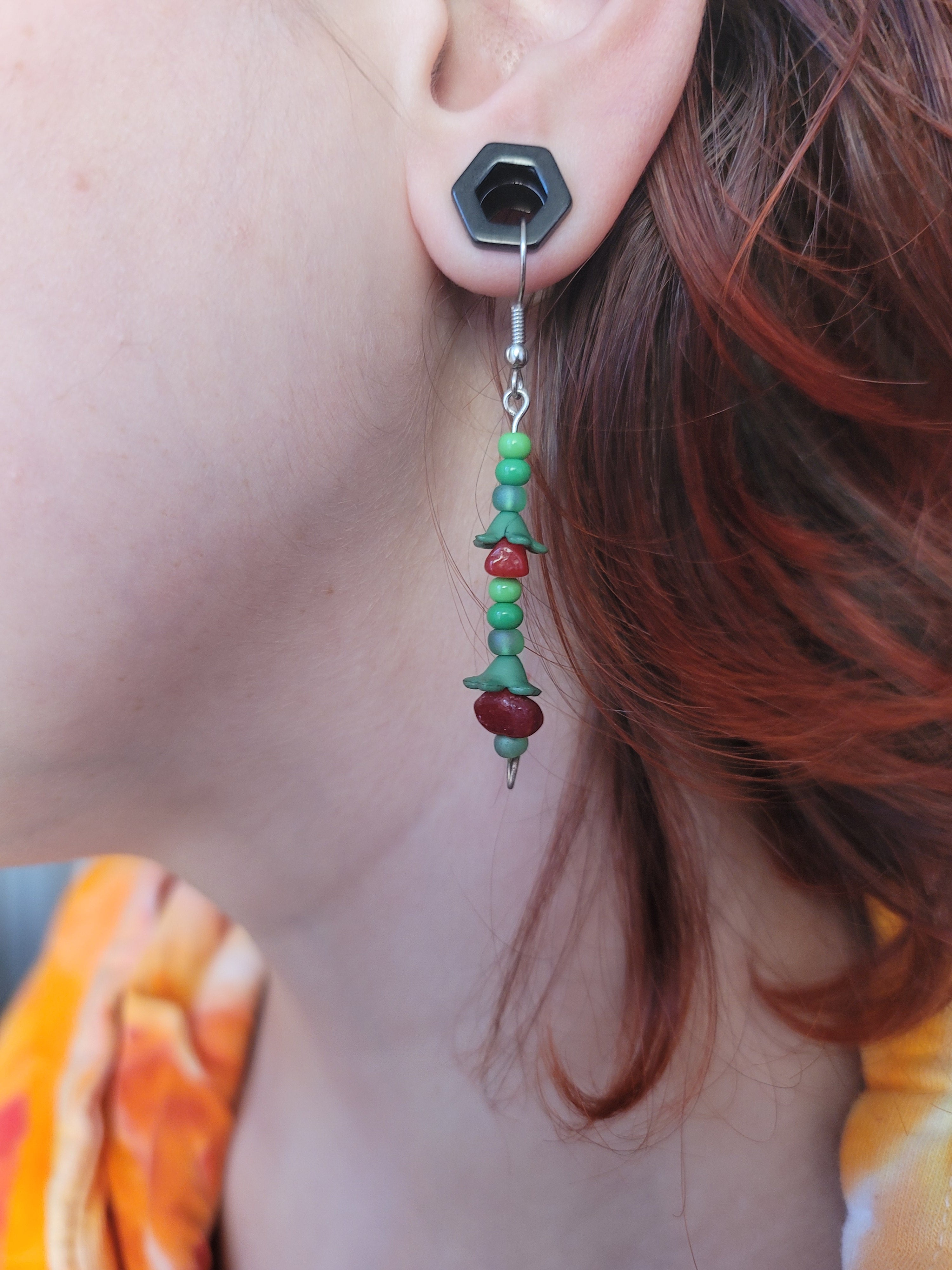 Fragolinas Hand Beaded Earrings