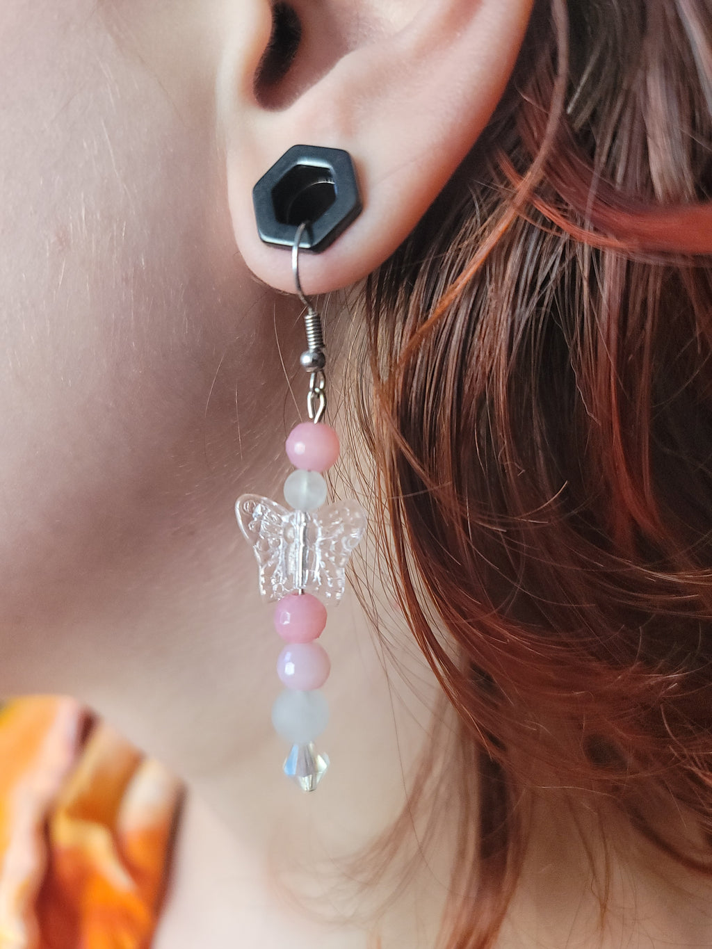 Bubblegum Fairy Hand Beaded Earrings